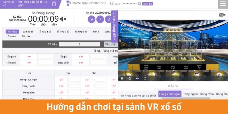 Hướng dẫn chơi tại sảnh VR xổ số